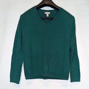Charter Club sweater cable knit v neck